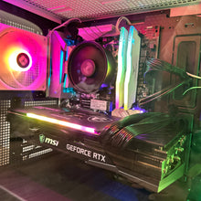 Load image into Gallery viewer, Brand New High End 6-Core Gaming PC, Ryzen 5 5600 (i9-9900K Performance), RTX 4070 Ti / 3070 Options, 16GB 3600mhz DDR4 Ram, 1TB NVME SSD
