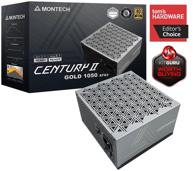 Montech Century II 1050W Gold ATX 3.1 Modular PSU - Sealed New