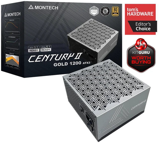 Montech Century II 1200W Gold ATX 3.1 Modular PSU - Sealed New