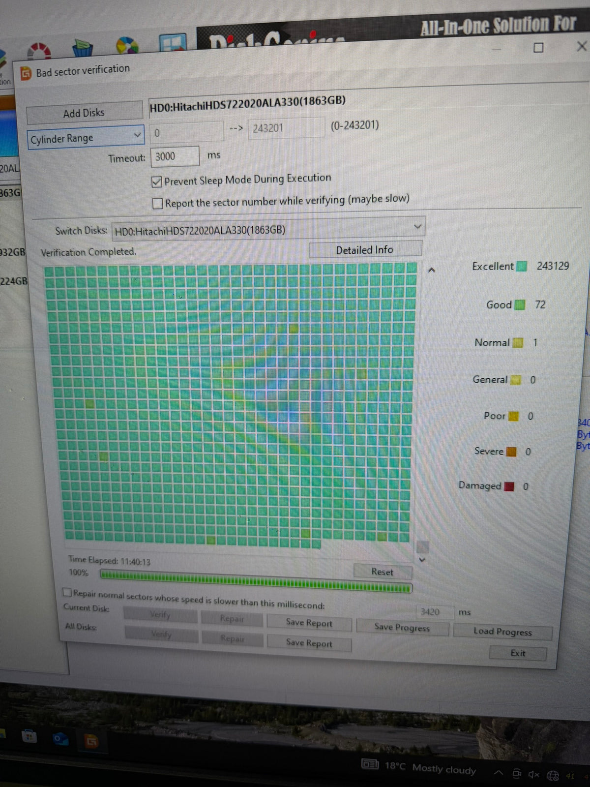 Hitachi Deskstar 2TB HDS722020ALA330 HDD Tested 100% Health 0 Bad Sectors See Pics