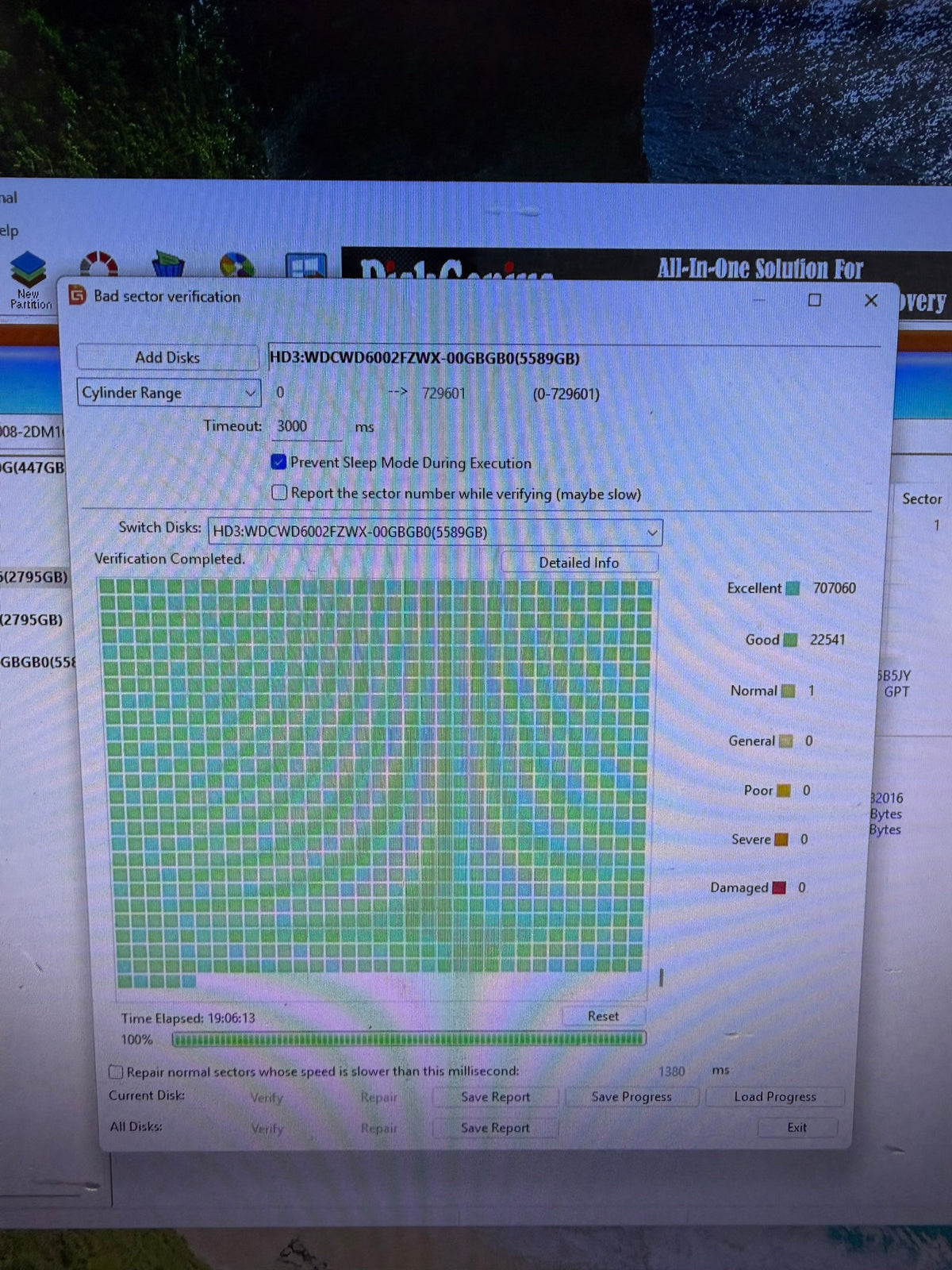 WD Black 6TB WD6002FZWX HDD Tested 100% Health 0 Bad Sectors See Pics