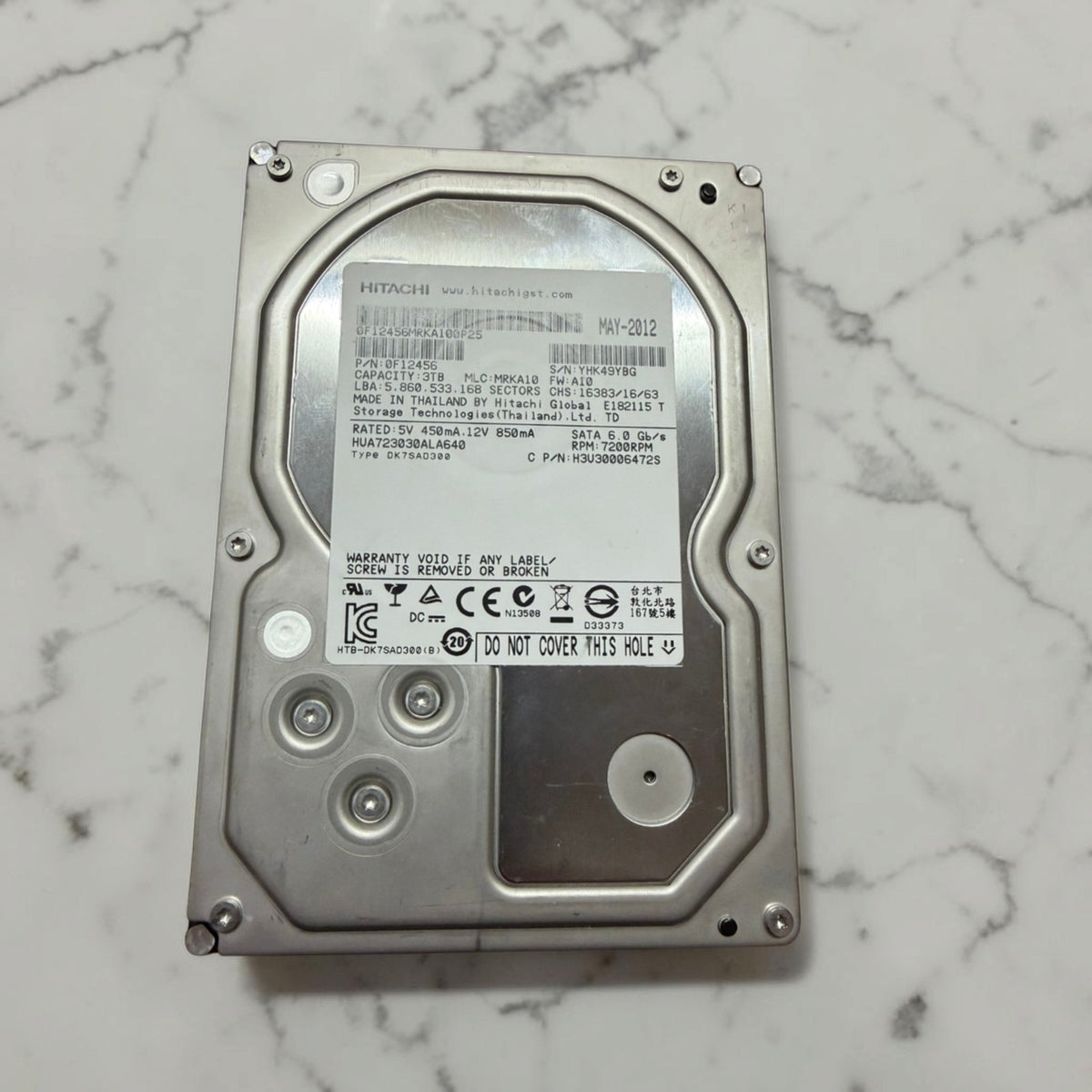 Hitachi Ultrastar 3TB HUA723030ALA640 HDD Tested 100% Health 0 Bad Sectors See Pics