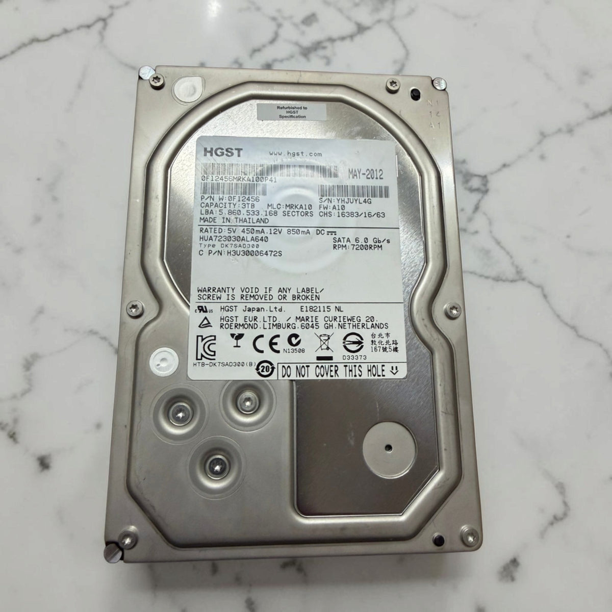 Hitachi Ultrastar 3TB HUA723030ALA640 HDD Tested 100% Health 0 Bad Sectors See Pics