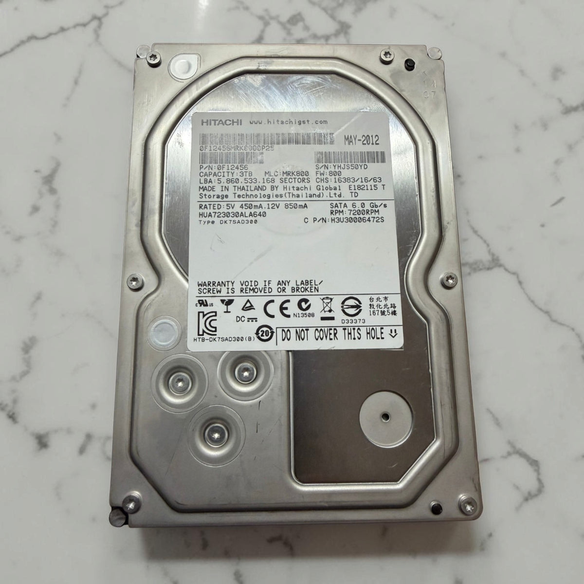 Hitachi Ultrastar 3TB HUA723030ALA640 HDD Tested 100% Health 0 Bad Sectors See Pics