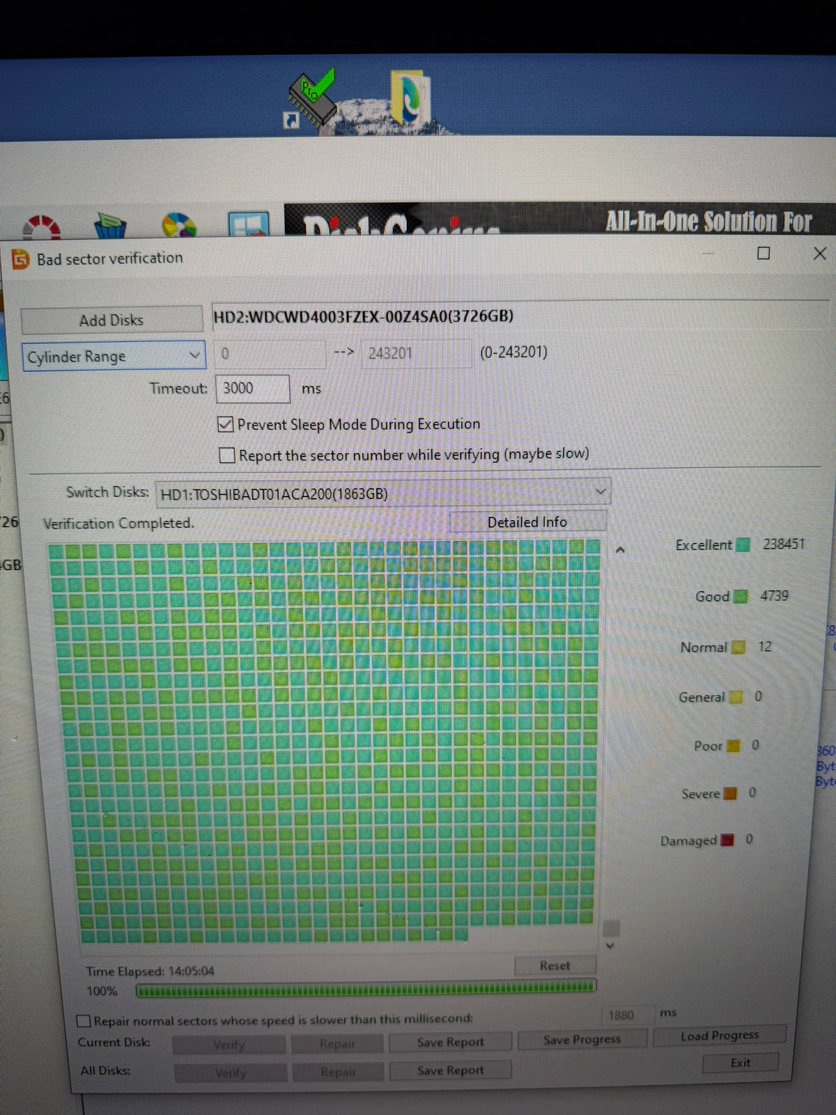 Toshiba 2TB HDD 3.5" Open Box | 100% Health 0 Bad Sectors See Pics