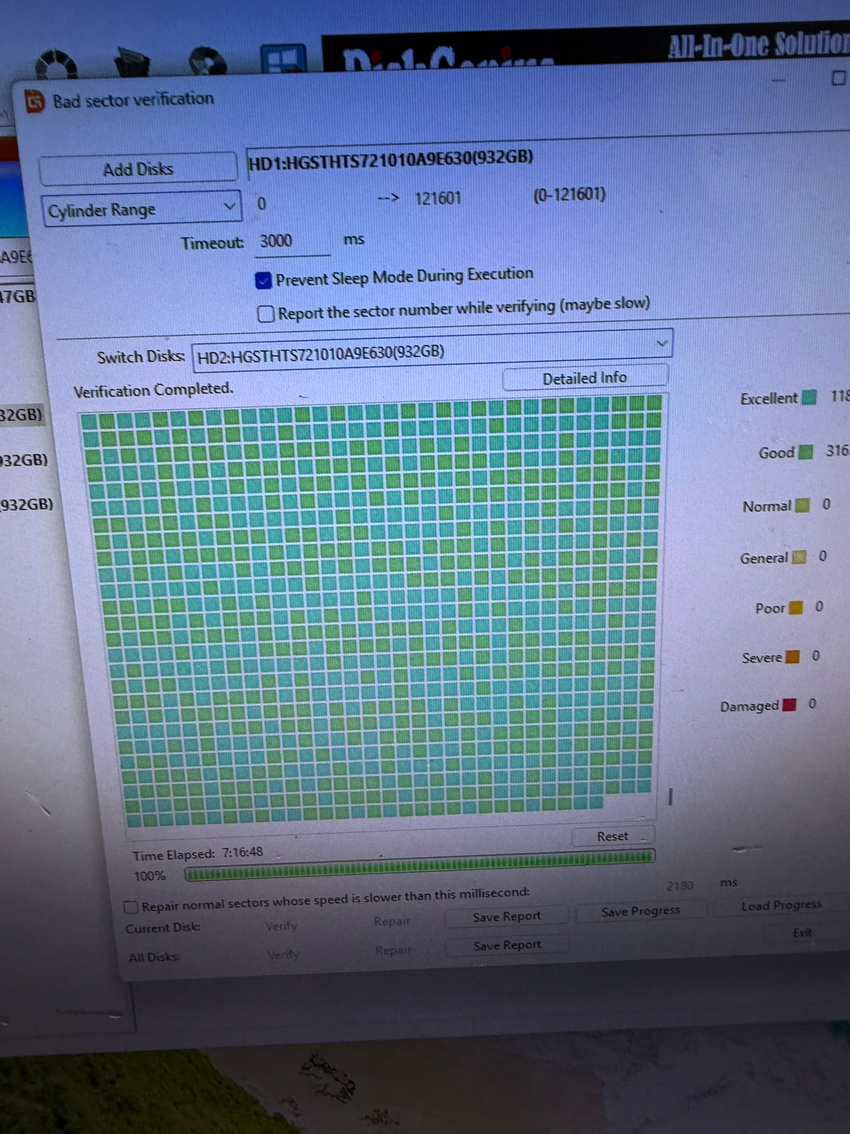 HGST Travelstar 1TB HDD 2.5" | 100% Health 0 Bad Sectors See Pics
