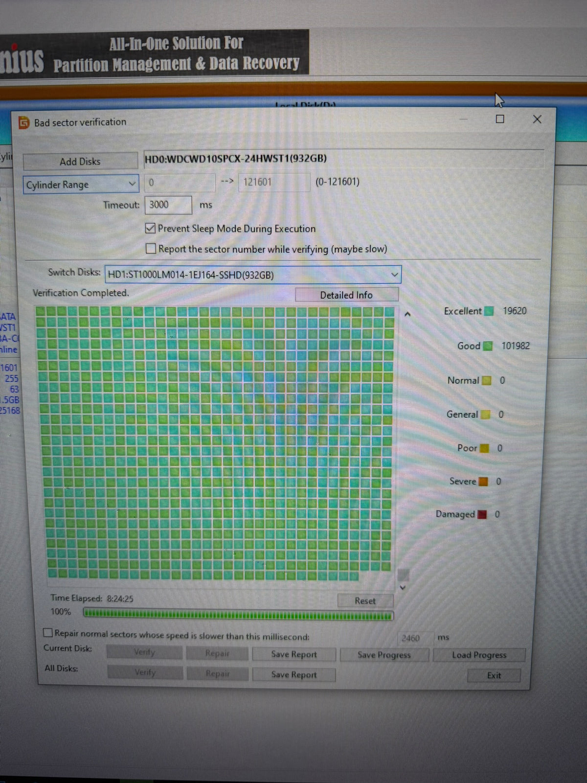 Seagate 1TB SSHD 2.5" Hybrid | 100% Health 0 Bad Sectors See Pics