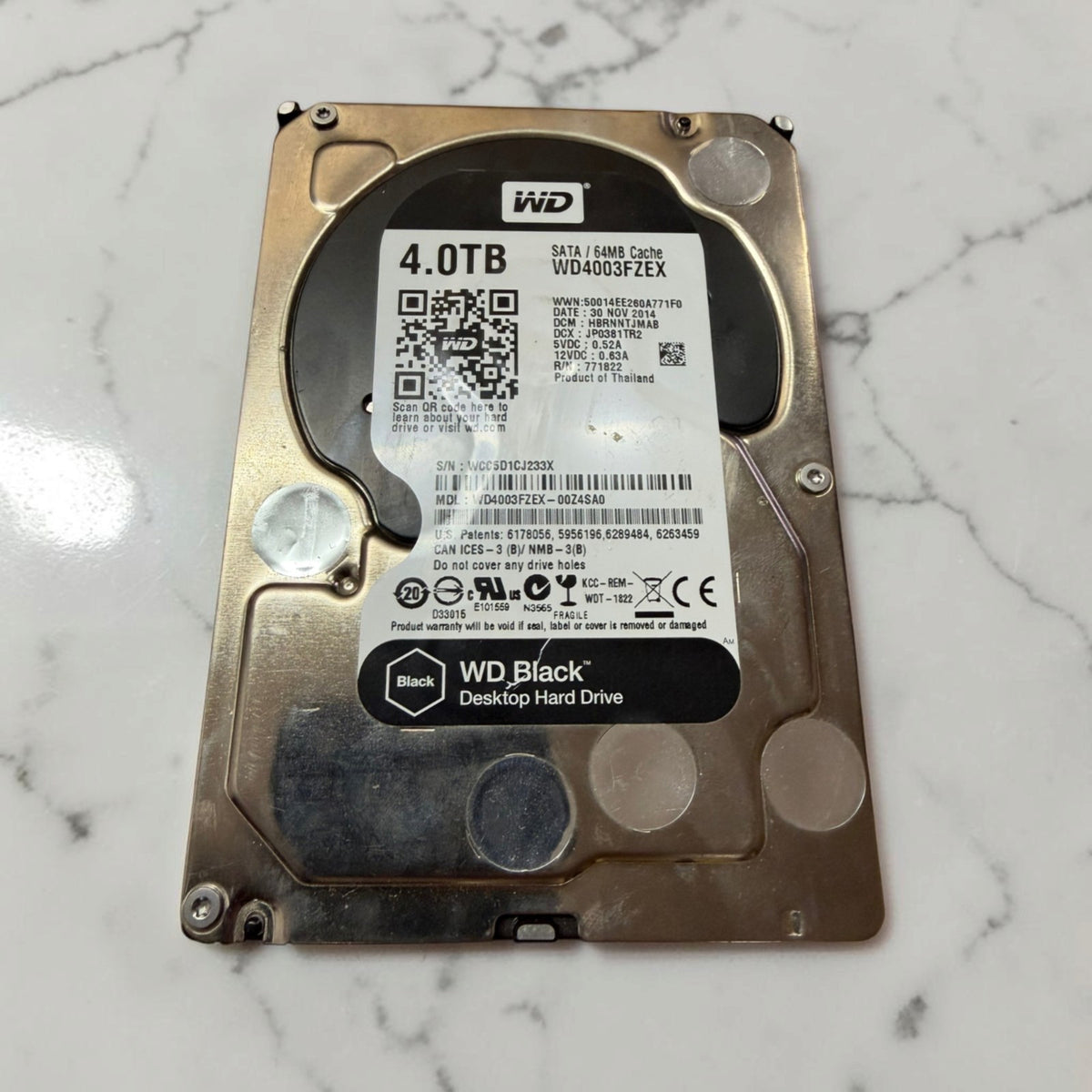 WD Black 4TB HDD 3.5" | 100% Health 0 Bad Sectors See Pics