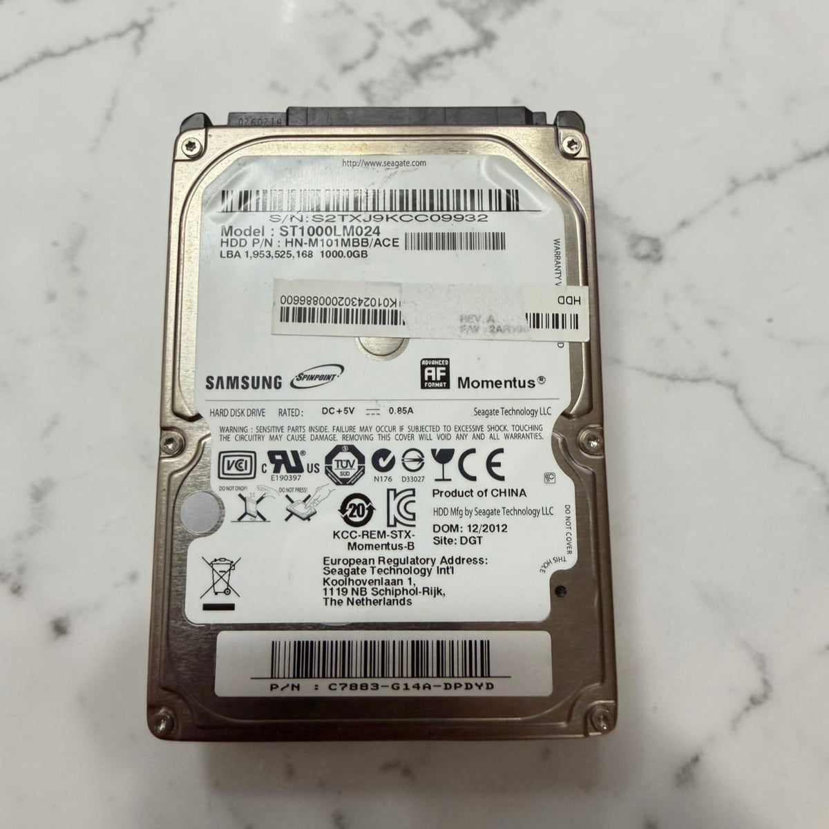 Samsung Seagate 1TB HDD 2.5" | 100% Health 0 Bad Sectors See Pics