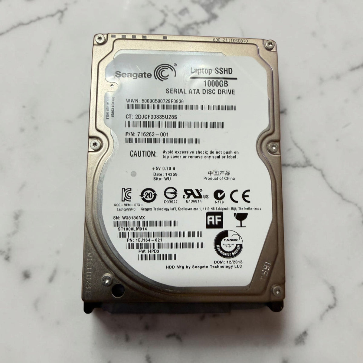 Seagate 1TB SSHD 2.5" Hybrid | 100% Health 0 Bad Sectors See Pics