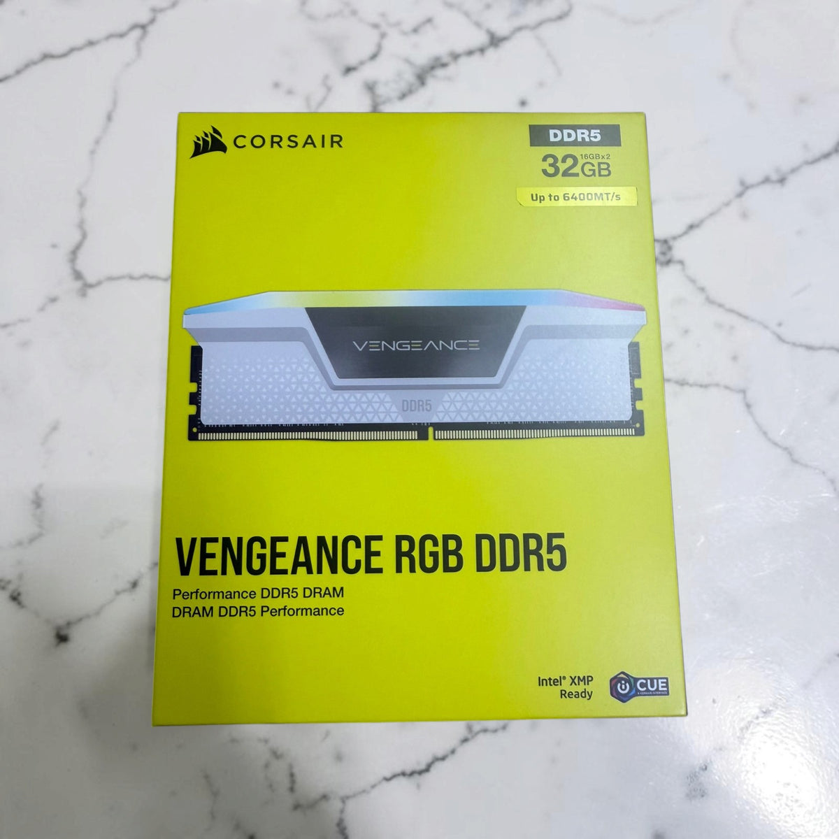 Corsair Vengeance RGB 32GB (2x16GB) DDR5-6400 CL36 White RAM | New Sealed