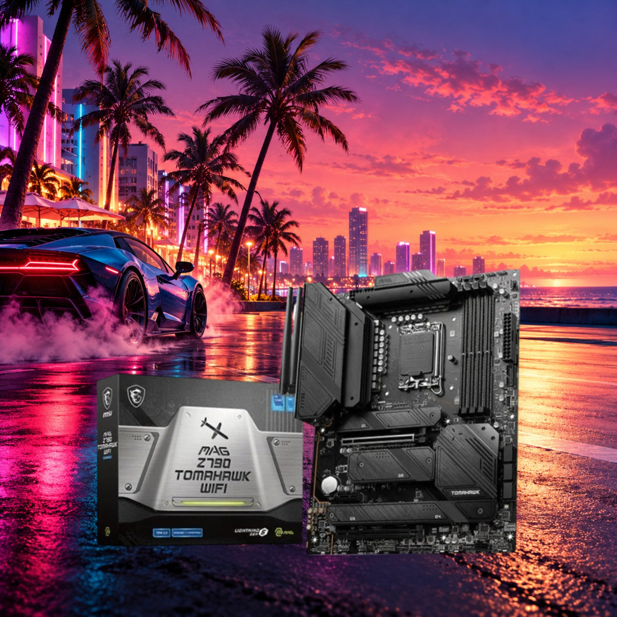 MSI MAG Z790 TOMAHAWK WiFi LGA 1700 ATX Intel Motherboard [SEALED] — Groovy Computers product artwork
