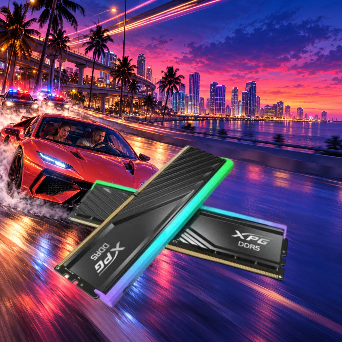 XPG Lancer Blade RGB 32GB 2x16GB DDR5-6400 CL32 Black RAM [Lifetime Warranty]