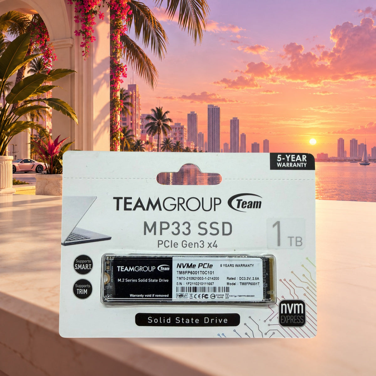 TEAMGROUP MP33 1TB M.2 2280 PCIe Gen3x4 NVMe SSD TM8FP6001T0C101 [SEALED]