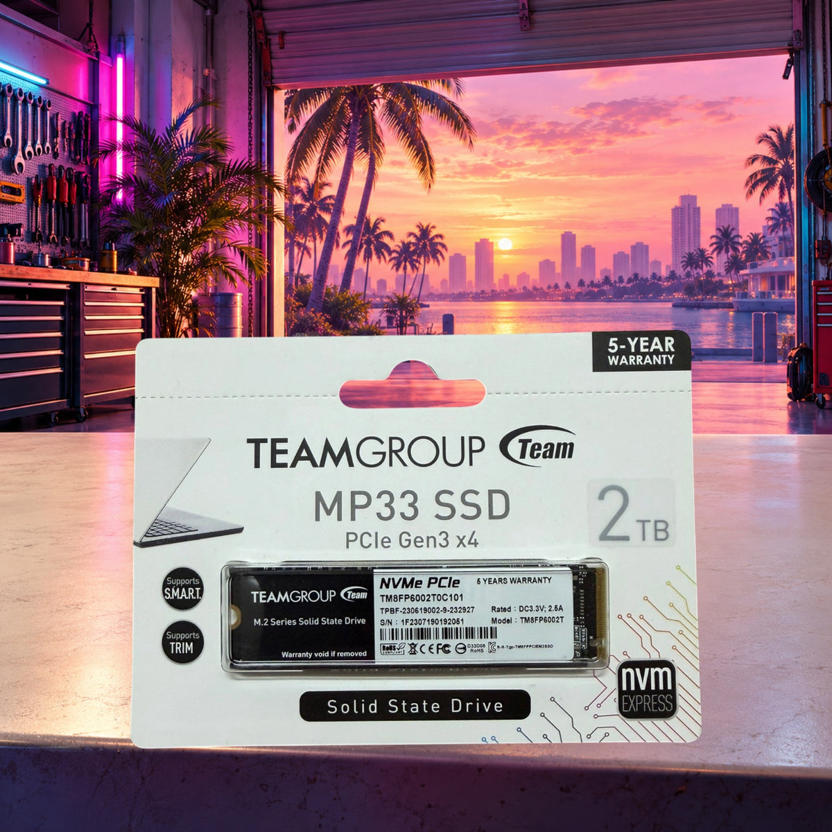 TEAMGROUP MP33 2TB M.2 2280 PCIe Gen3x4 NVMe SSD TM8FP6002T0C101 [SEALED] — Groovy Computers product artwork