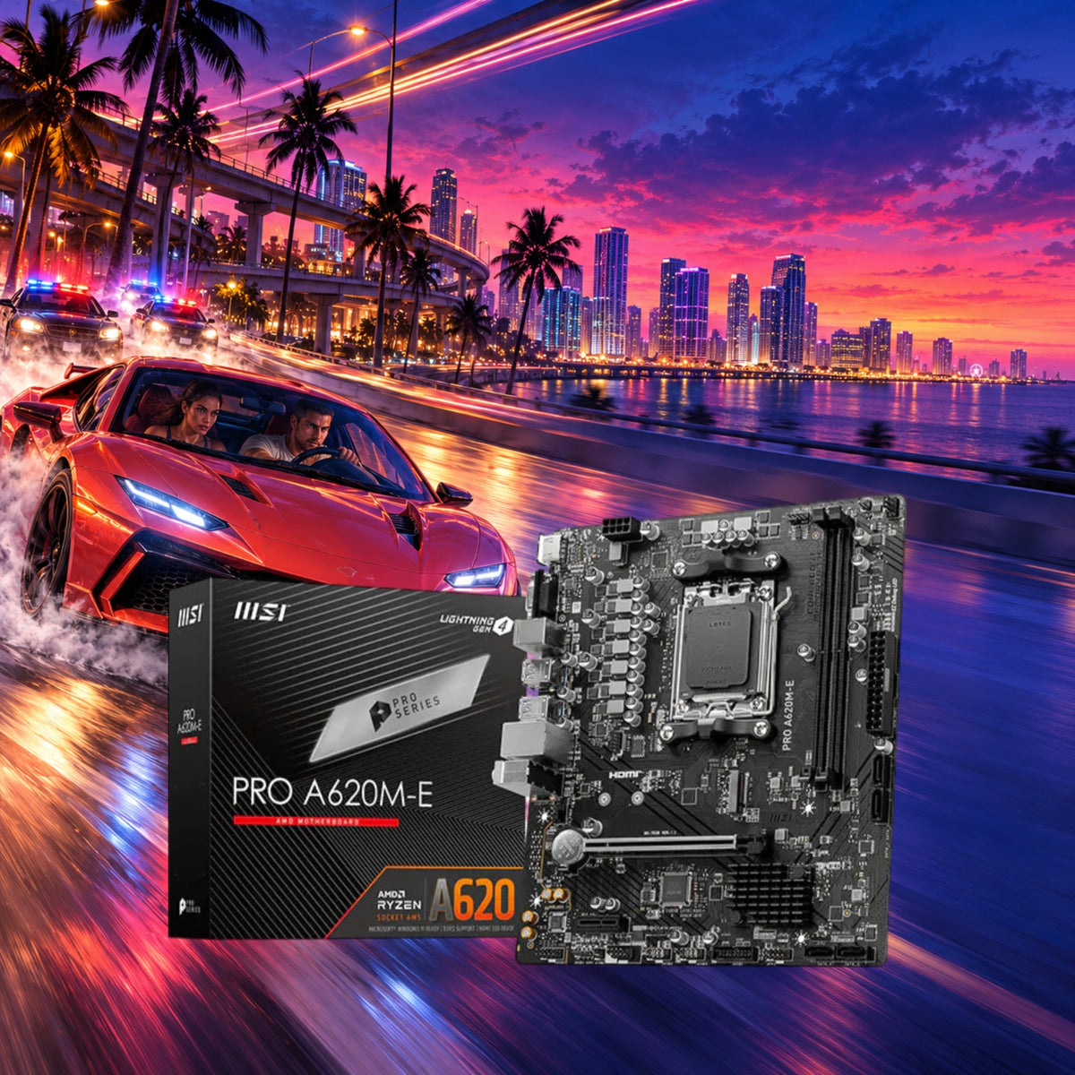 MSI PRO A620M-E Motherboard — New | 3-Year Manufacturer's Warranty — Groovy Computers product artwork