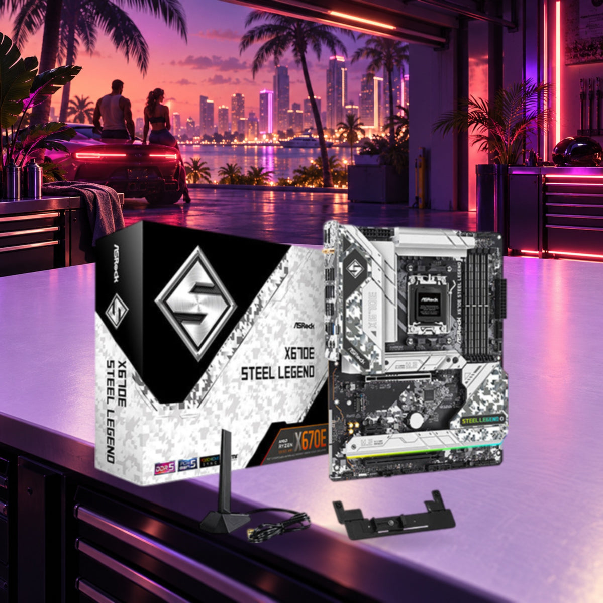 ASRock X670E Steel Legend Motherboard — New | 3-Year Manufacturer's Warranty — Groovy Computers product artwork