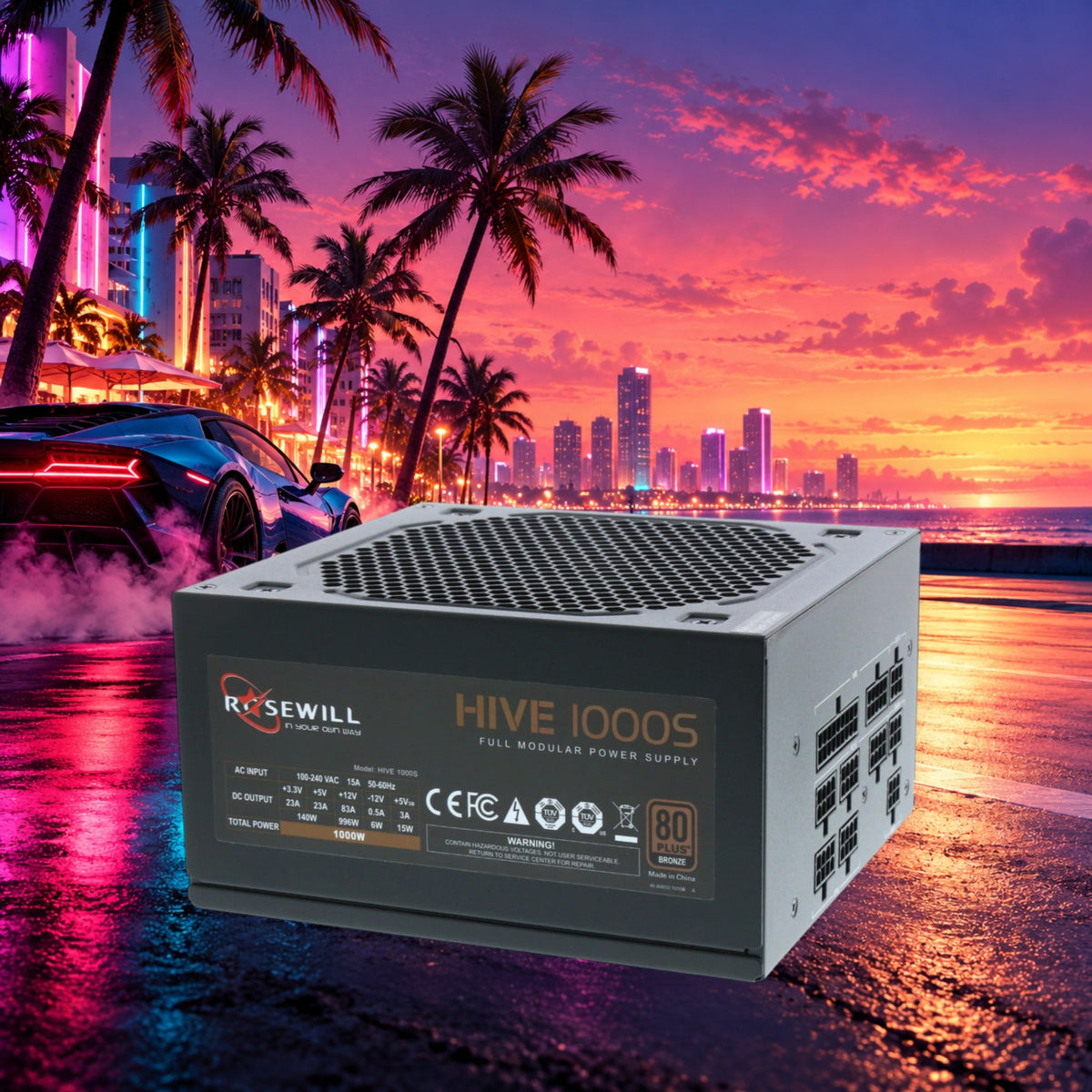 Rosewill HIVE-1000S 1000W Bronze Modular PSU - Open Box Tested — Groovy Computers product artwork