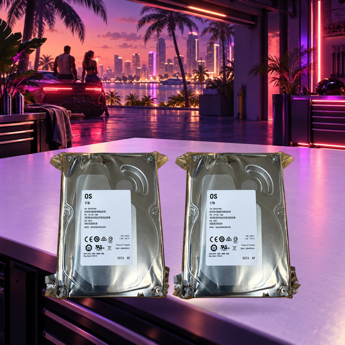 2-Pack Seagate OEM 1TB 1ET162-899 3.5-inch SATA Hard Drives
