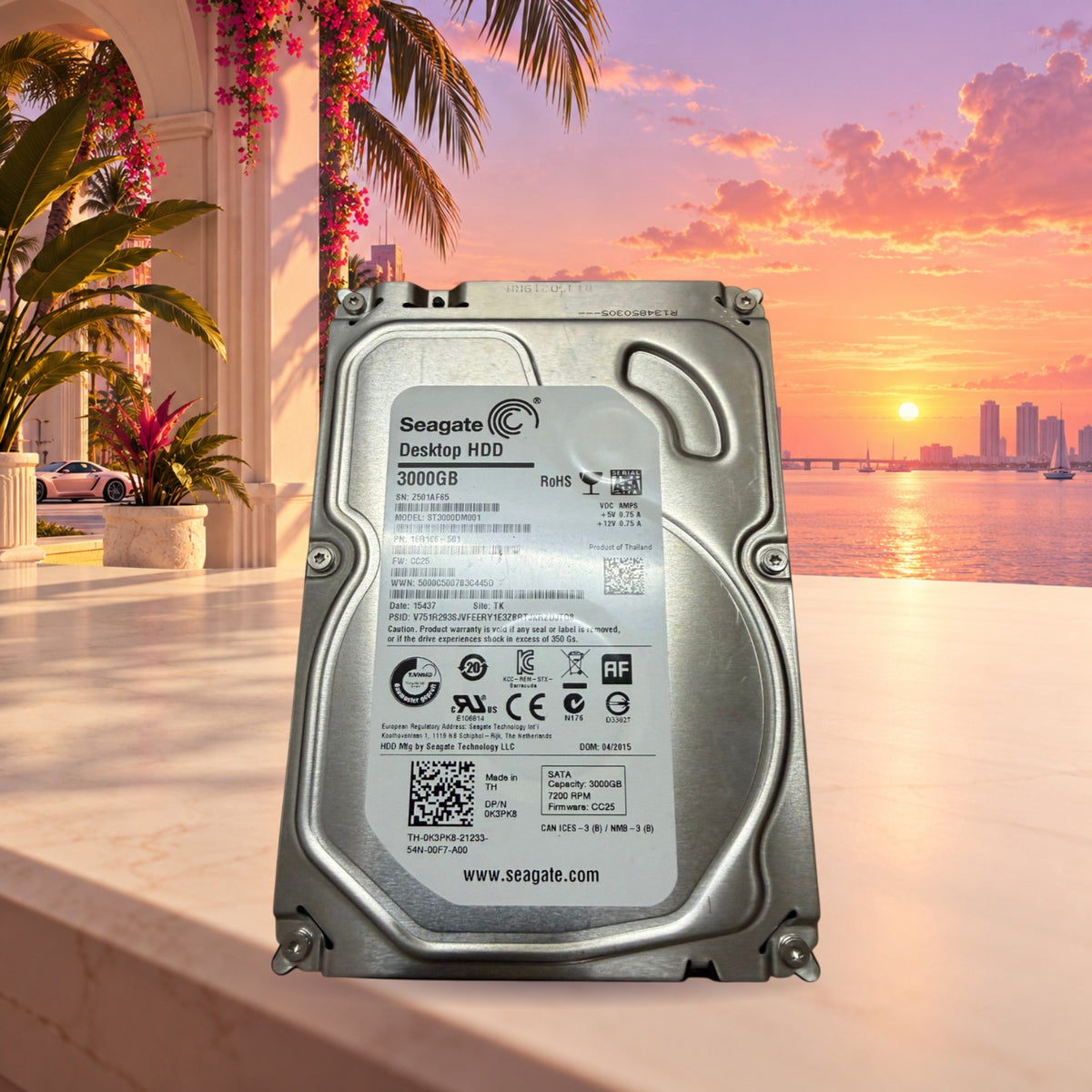 Seagate Barracuda 3TB ST3000DM001 HDD Tested 100% Health 0 Bad Sectors See Pics