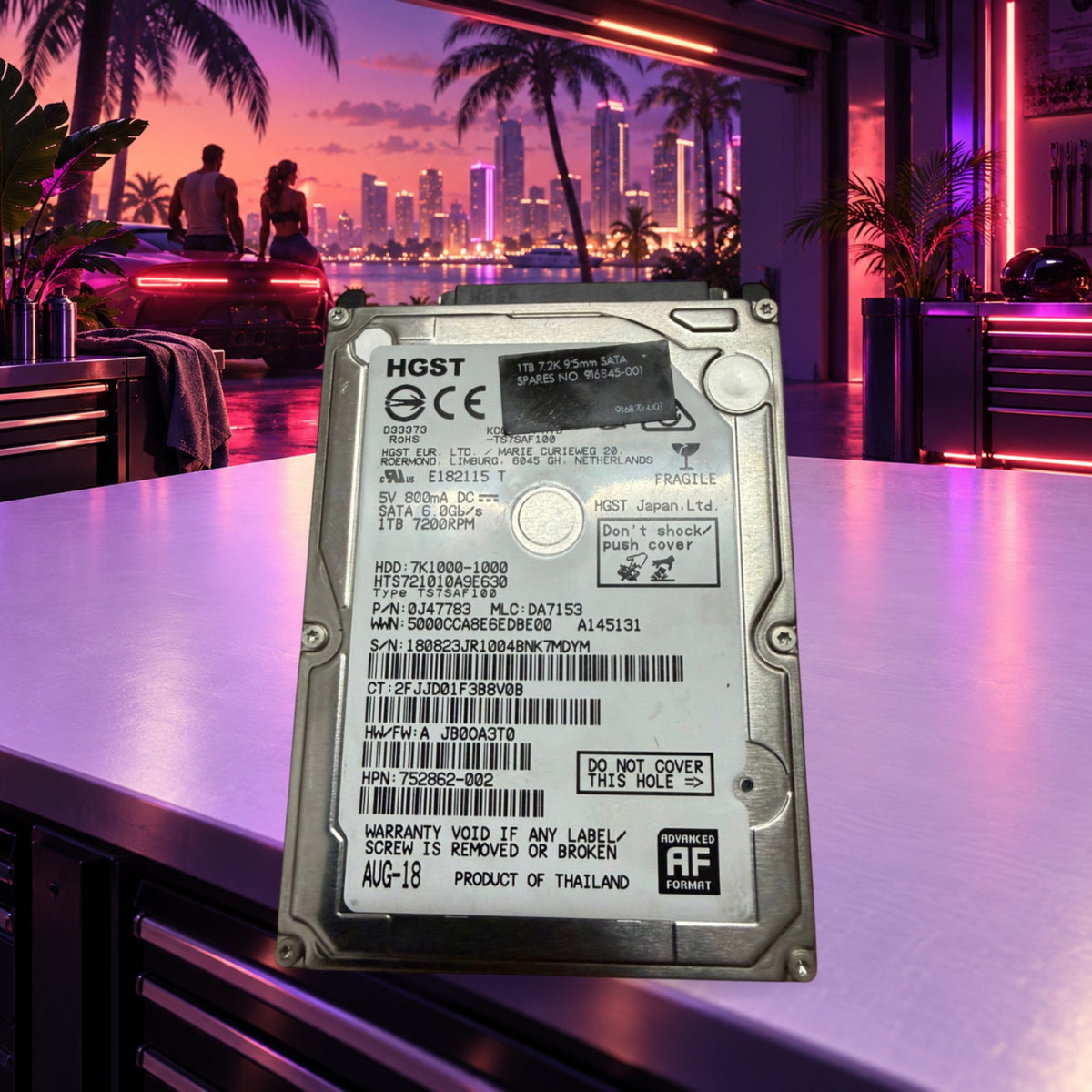 HGST Travelstar 1TB HDD 2.5" | 100% Health 0 Bad Sectors See Pics — Groovy Computers product artwork