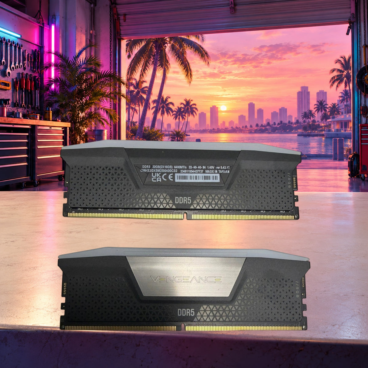 Corsair Vengeance RGB 32GB (2×16GB) DDR5-6400 CL32 Desktop RAM — Open Box — Groovy Computers product artwork