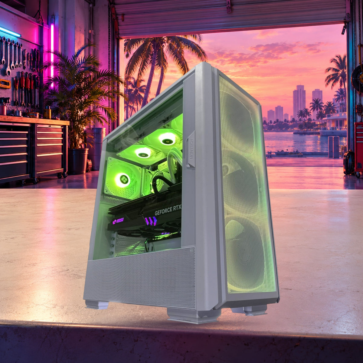 Premium 4K 16-Core Gaming Workstation PC, Steel Legend, i9-12900K, RTX 5070 Ti 16GB, 64GB 5200mhz DDR5 RAM, 2TB GEN 4 NVME SSD, WIFI + BT