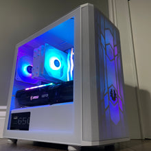 Load image into Gallery viewer, Brand New High End 8-Core Gaming PC, Ryzen 7 5700x, RTX 4070 Options, 16GB 3600mhz DDR4 RAM, 1TB NVME SSD
