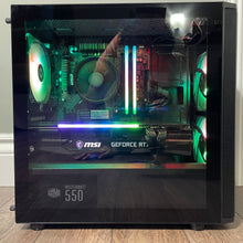 Load image into Gallery viewer, Brand New High End 6-Core Gaming PC, Ryzen 5 5500 (i7-9700 Performance), RTX 3060 Ti Options, 16GB 3600mhz DDR4 Ram, 1TB NVME SSD
