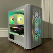Load image into Gallery viewer, Brand New High End 8-Core Gaming PC, Ryzen 7 5700x, RTX 4070 Options, 16GB 3600mhz DDR4 RAM, 1TB NVME SSD
