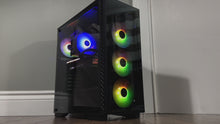 Load and play video in Gallery viewer, Brand New High End 8-Core Gaming PC, Ryzen 7 5700X (Better than i9-11900K), RTX 4070 Ti / 3070 Options, 32GB 3200mhz DDR4 RAM, 1TB NVME SSD
