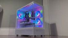 Load and play video in Gallery viewer, Brand New High End 6-Core Gaming PC, Ryzen 5 5600 (i9-9900K Performance), RTX 3070 Options, 16GB 3600mhz DDR4 Ram, 1TB NVME SSD
