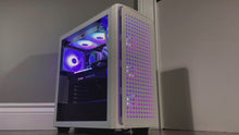 Load and play video in Gallery viewer, Brand New 8-Core High-End Gaming PC Ryzen 7 5700x (Better than i9-11900K), RTX 4070 Ti Options, 32GB 3200mhz DDR4 Ram, 1TB NVME SSD, WIFI + BT
