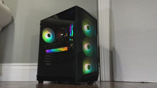 Load and play video in Gallery viewer, Brand New High End 6-Core Gaming PC, i5-12400F (Similar to i9-9900K), RTX 4070 Options, 16GB 3600mhz DDR4 RAM, 1TB NVME SSD
