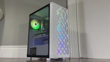 Load and play video in Gallery viewer, Brand New High End 6-Core Gaming PC, Ryzen 5 5500 (i7-9700 Performance), RTX 3070 Options, 16GB 3600mhz DDR4 Ram, 1TB NVME SSD
