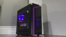 Load and play video in Gallery viewer, Brand New Entry Level 6-Core Gaming PC, Ryzen 5 1600, RX 6600 Options, 16GB 3000mhz DDR4 Ram, 512GB NVME SSD
