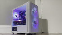 Load and play video in Gallery viewer, Brand New High End 6-Core Gaming PC, Ryzen 5 5500 (i7-9700 Performance), RTX 3060 Ti Options, 16GB 3600mhz DDR4 Ram, 1TB NVME SSD
