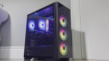 Load and play video in Gallery viewer, Brand New High End 6-Core Gaming PC, Ryzen 5 5600 (i9-9900K Performance), RTX 3070 Options, 32GB 3200mhz DDR4 Ram, 1TB NVME SSD, 3TB HDD
