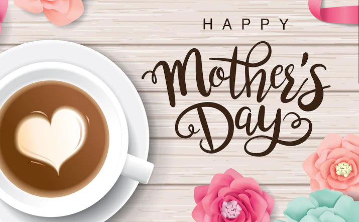 Mother's Day coffee cup graphic with heart